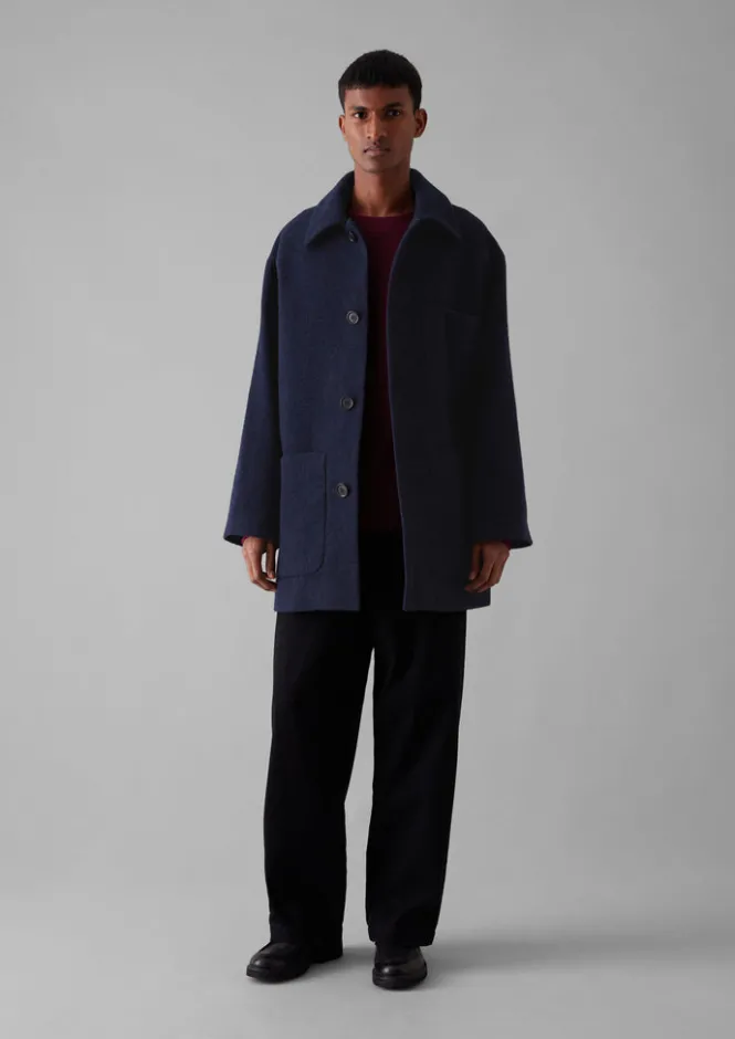 Coats & Jackets-TOAST Relaxed Wool Coat Navy