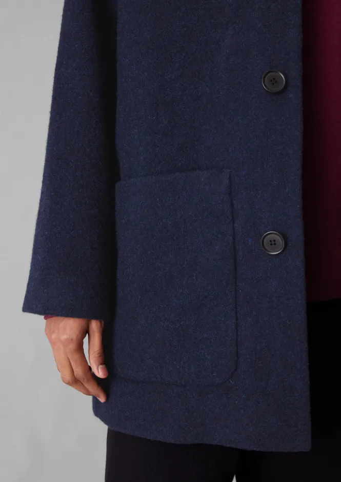 Coats & Jackets-TOAST Relaxed Wool Coat Navy