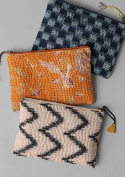 Textiles|Bathroom-TOAST Remnant Fabric Kantha Pouch Multis