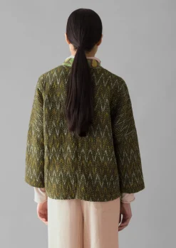 Gowns|Nightwear-TOAST Repurposed Ikat Kantha Jacket Greens