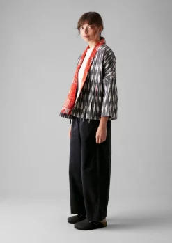 Gowns|Nightwear-TOAST Repurposed Ikat Kantha Jacket Greys/Blacks