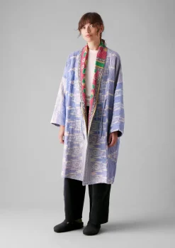 Gowns|Nightwear-TOAST Repurposed Kantha Coat Blues