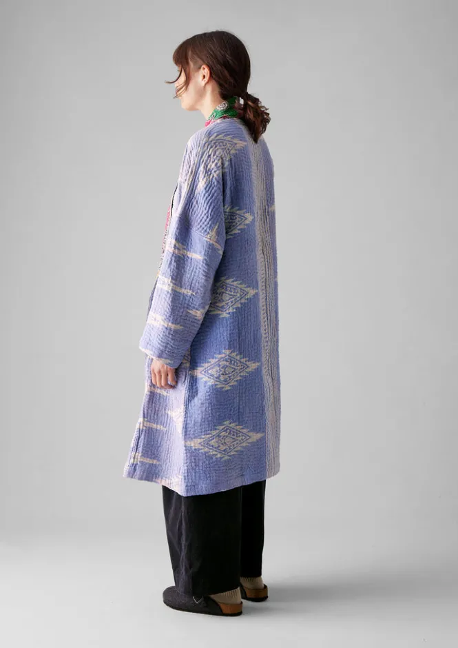 Gowns|Nightwear-TOAST Repurposed Kantha Coat Blues
