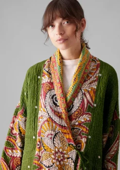 Gowns|Nightwear-TOAST Repurposed Kantha Coat Greens
