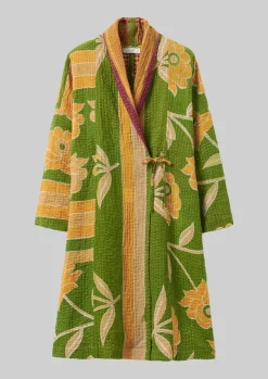 Gowns|Nightwear-TOAST Repurposed Kantha Coat Greens