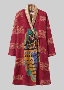 Gowns|Nightwear-TOAST Repurposed Kantha Coat Reds