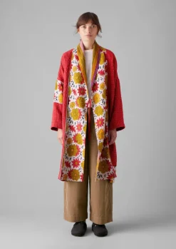 Gowns|Nightwear-TOAST Repurposed Kantha Coat Reds