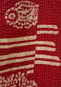 Gowns|Nightwear-TOAST Repurposed Kantha Coat Reds