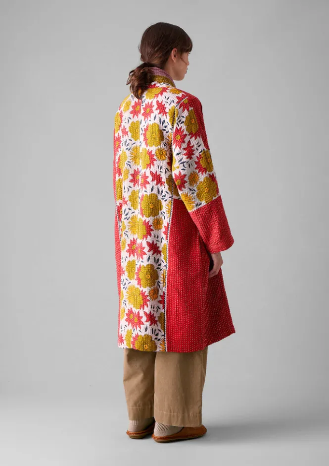 Gowns|Nightwear-TOAST Repurposed Kantha Coat Reds
