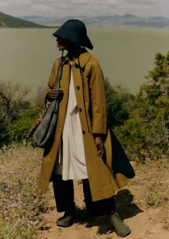 Coats & Jackets-TOAST Reversible Cotton Wool Coat GoldenSand