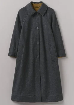 Coats & Jackets-TOAST Reversible Cotton Wool Coat GoldenSand
