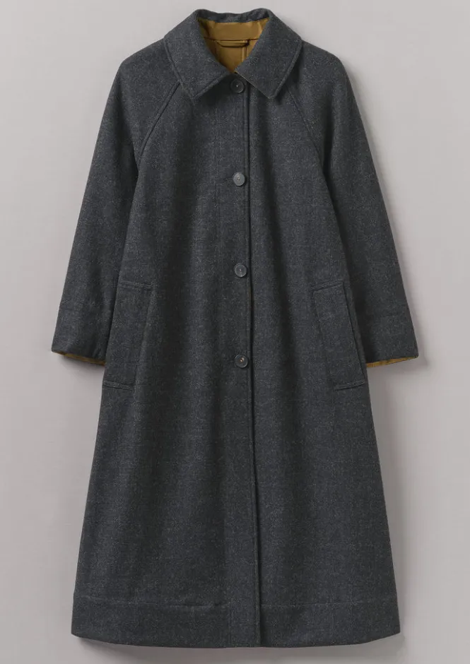 Coats & Jackets-TOAST Reversible Cotton Wool Coat GoldenSand