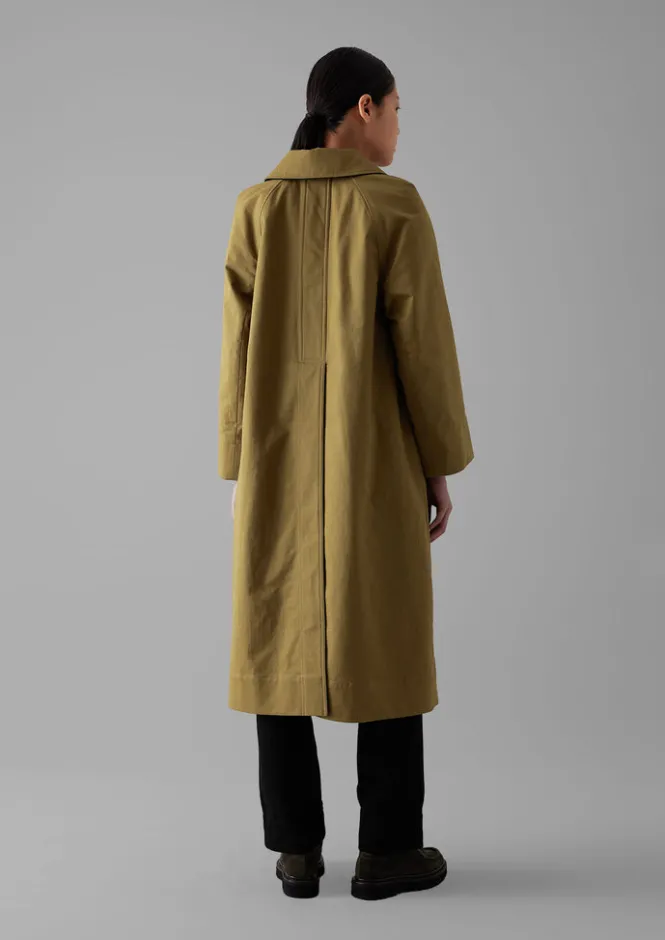 Coats & Jackets-TOAST Reversible Cotton Wool Coat GoldenSand