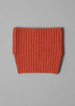 Hats, Scarves & Gloves|Cashmere-TOAST Ribbed Wool Cashmere Snood BurntEmber