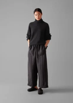 Cashmere|Loungewear-TOAST Roll Neck Wool Cashmere Sweater Charcoal