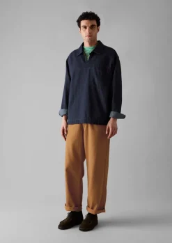 Workwear|Trousers-TOAST Rory Garment Dyed Trousers Sandstone