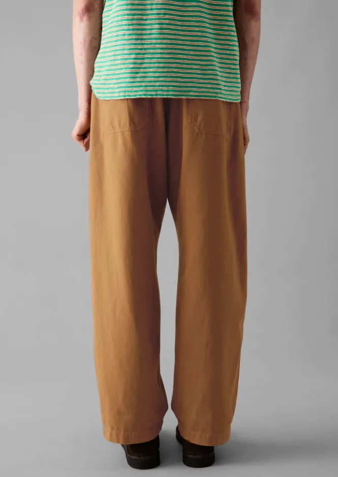 Workwear|Trousers-TOAST Rory Garment Dyed Trousers Sandstone