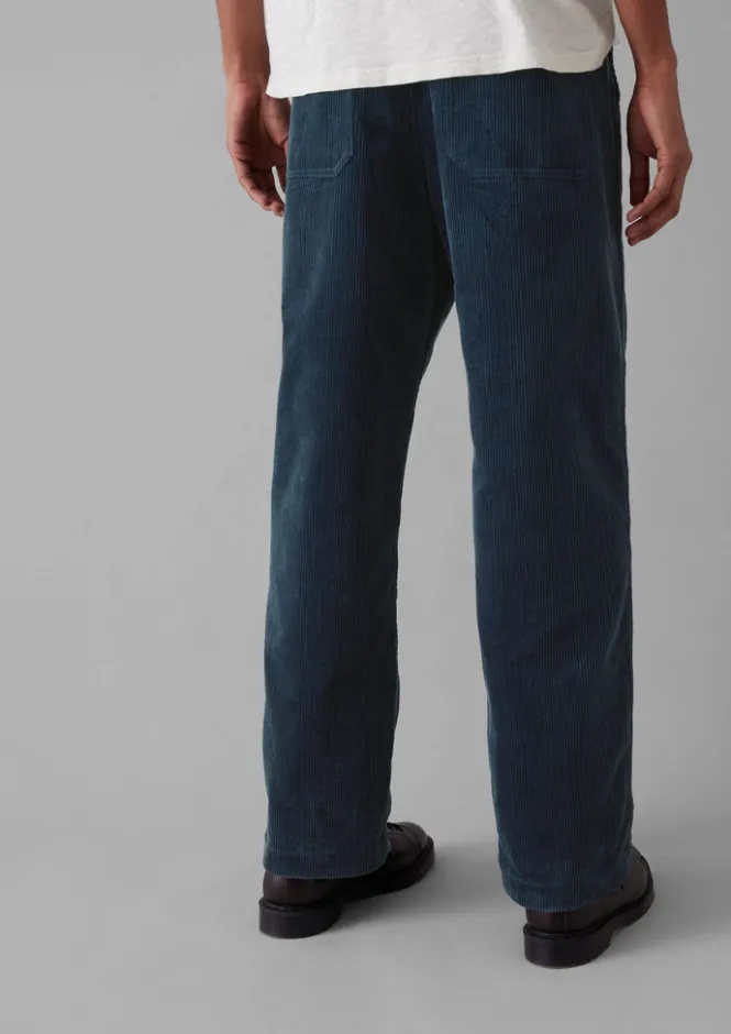 Cord|Trousers-TOAST Rory Organic Cord Trousers DustyNavy
