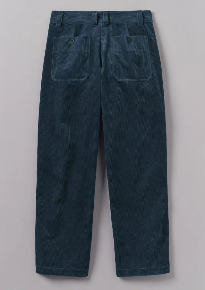 Cord|Trousers-TOAST Rory Organic Cord Trousers DustyNavy