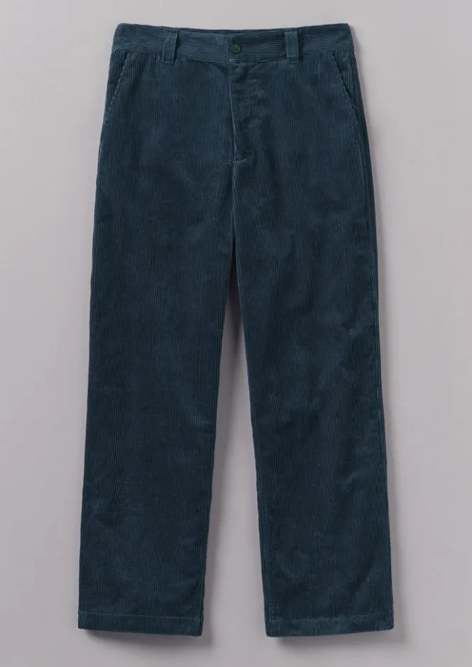 Cord|Trousers-TOAST Rory Organic Cord Trousers DustyNavy