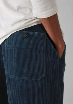 Cord|Trousers-TOAST Rory Organic Cord Trousers DustyNavy