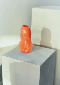 Glass|Decorative Pieces-TOAST Rosie Stonham Large Membrane Vase Orange