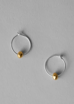 Jewellery-TOAST Sally Lacock Seed Hoop Earrings Silver/Gold