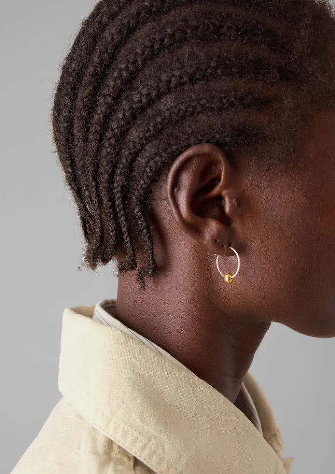 Jewellery-TOAST Sally Lacock Seed Hoop Earrings Silver/Gold