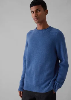 Knitwear-TOAST Seamless Wool Cashmere Sweater SlateBlue