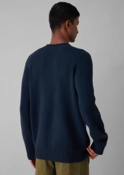 Knitwear-TOAST Seamless Wool Cashmere Sweater Midnight