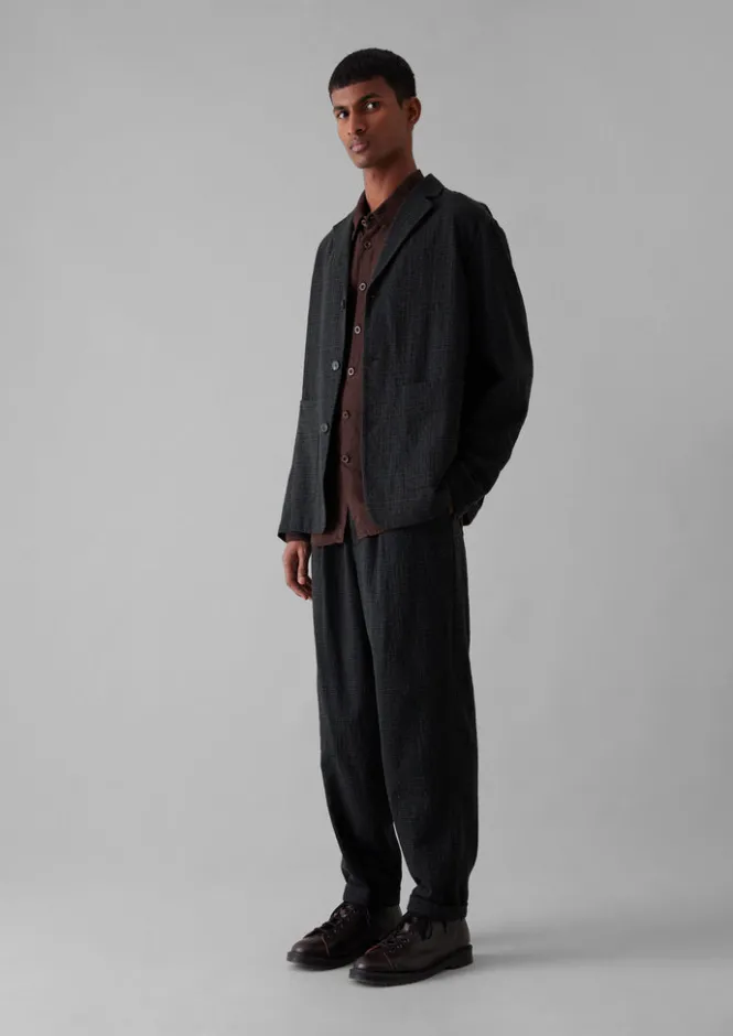 Coats & Jackets-TOAST Seersucker Wool Cotton Blazer Carbon