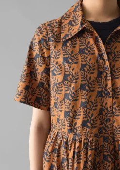 Dresses-TOAST Selma Cotton Shirt Dress Midnight/Spice