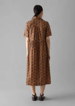 Dresses-TOAST Selma Cotton Shirt Dress Midnight/Spice