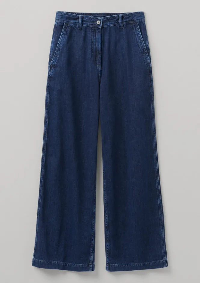 Denim|Jeans-TOAST Seren Flat Front Denim Trousers Indigo