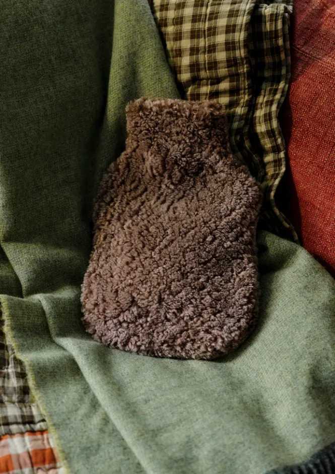 Textiles|Hot Water Bottle Covers-TOAST Sheepskin Hot Water Bottle Cover Taupe