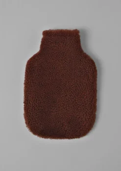 Textiles|Hot Water Bottle Covers-TOAST Sheepskin Hot Water Bottle Cover Conker