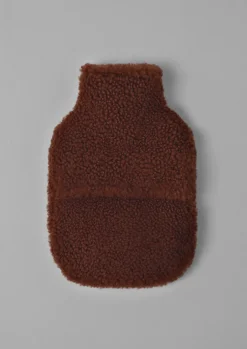 Textiles|Hot Water Bottle Covers-TOAST Sheepskin Hot Water Bottle Cover Conker