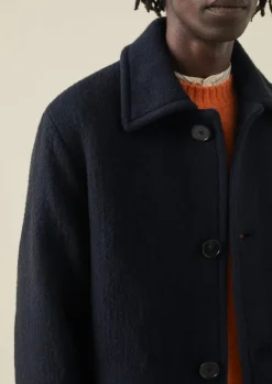 Coats & Jackets-TOAST Single Breasted Car Coat Indigo