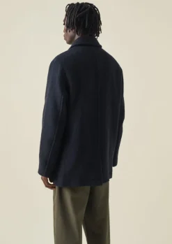 Coats & Jackets-TOAST Single Breasted Car Coat Indigo