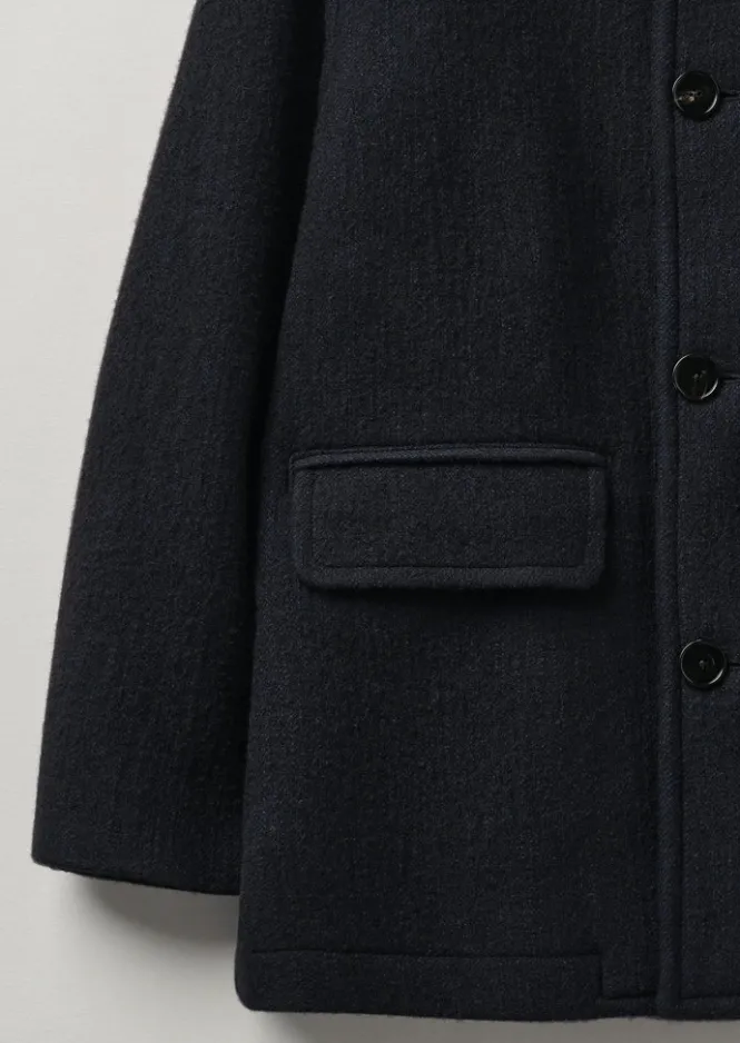 Coats & Jackets-TOAST Single Breasted Car Coat Indigo