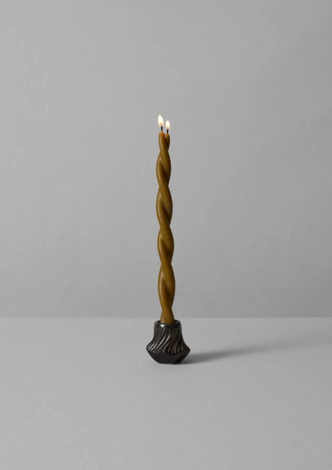 Candles & Holders-TOAST Skar Organics Beeswax Twist Dinner Candle GreenTea