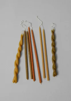 Candles & Holders-TOAST Skar Organics Beeswax Twist Dinner Candle Natural