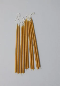 Candles & Holders-TOAST Skar Organics Slim Beeswax Dinner Candle Set Natural