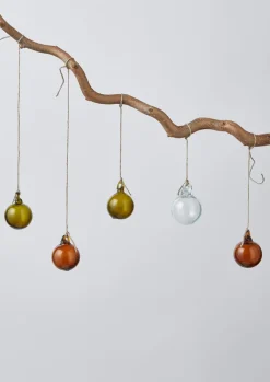 Glass|Christmas Decorations-TOAST Small Hand Blown Glass Bauble Set Multi