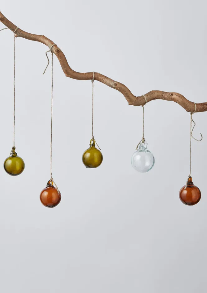 Glass|Christmas Decorations-TOAST Small Hand Blown Glass Bauble Set Multi