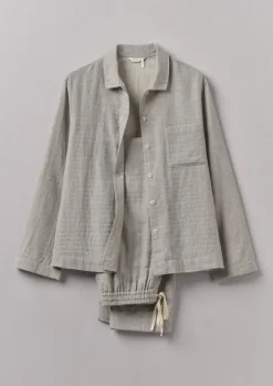 Nightwear-TOAST Soft Double Faced Cotton Pyjamas GreyMelange/SoftClay