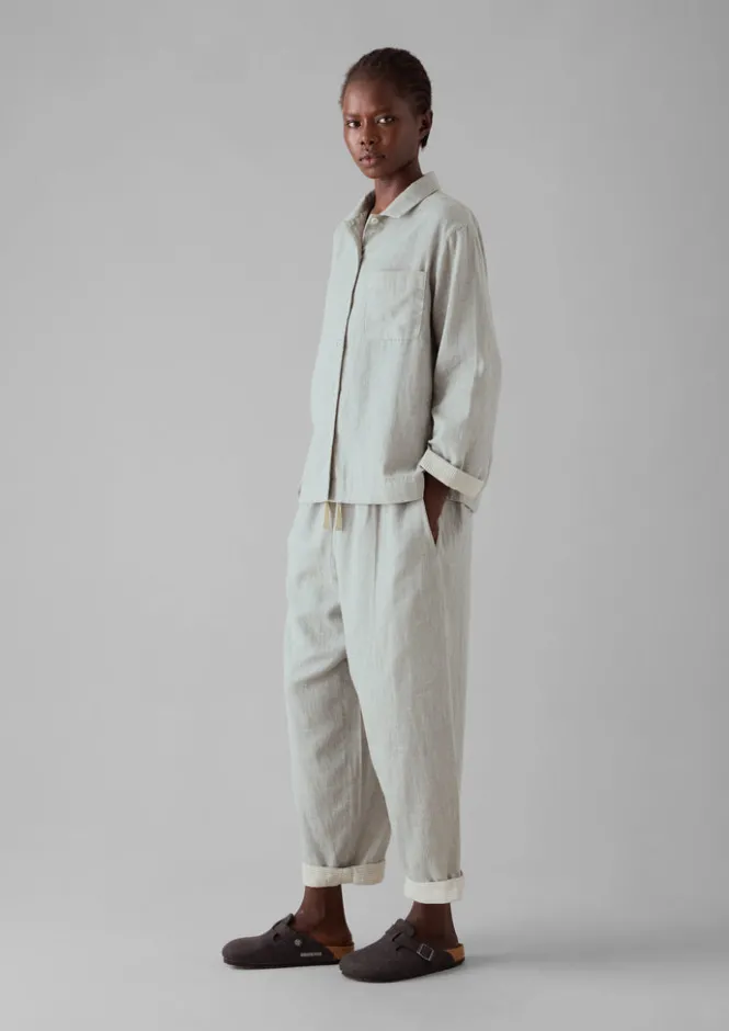 Nightwear-TOAST Soft Double Faced Cotton Pyjamas GreyMelange/SoftClay