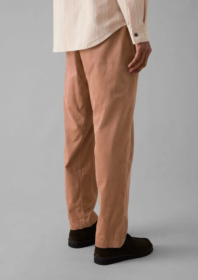 Cord|Trousers-TOAST Soft Organic Cord Drawstring Trousers RoseQuartz