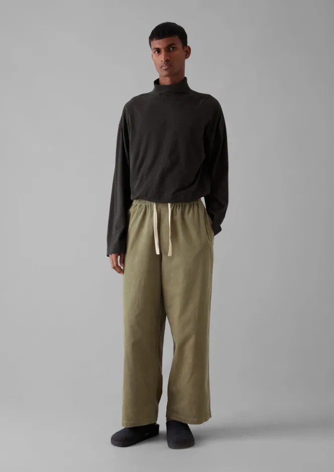Cord|Loungewear-TOAST Soft Organic Cord Lounge Trousers GreenStone
