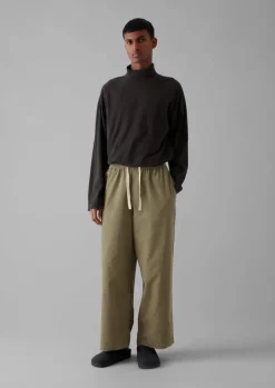 Cord|Loungewear-TOAST Soft Organic Cord Lounge Trousers GreenStone
